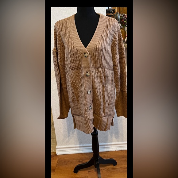 COPY - Fashion Brown Cardigan Medium NWT - Picture 2 of 8